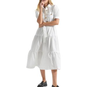 Derek Lam 10 Crosby Womens Buffy Utility Dress (4, White)