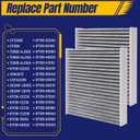 CF10285 CP285 Cabin Air Filter Fit for Toyota Camry Corolla Rav4 SIENNA Highlander for Lexus NX200T NX300 ES350 RX350 RX450H, Cabin Filter Replacement with Activated Carbon, 2 Pack