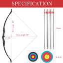 Recurve Bow and Arrow Set for Adults Beginners, Ambidextrous Archery Kit, 20/30/40 lbs Complete Target Practicing Starter Set, 20LB