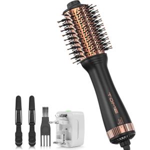 TOME 2.4-Inch Hot Air Brush 1200W, Oval, Dual Voltage, Ceramic Ionic