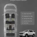 3W Floor Mats & Cargo Liner Fit for 2021 2022 2023 2024 2025 2026 Chevy Tahoe/GMC Yukon/Cadillac Escalade 7 Seat, TPE All Weather Custom Fit Car Accessories Heavy Duty Rubber Full Set Trunk Mats