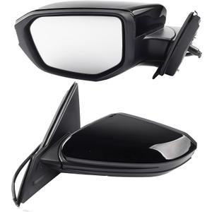 Dasbecan Left Driver Side Mirror Compatible with Honda Civic 2016-2021 Power Glass Heated Manual Folding Door Mirror Assembly Replaces 76258TBAC02ZA HO1320284 Black 5Pins