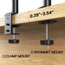 Ergear Monitor Mount for Most 13-32" Computer Screens up to 17.6lbs, Improved LCD LED Monitor Riser, Adjustable Height and Angle, Single Gaming Desk Mount Stand, Black, EGCM12