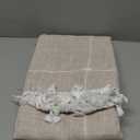 Oubonun Cotton Linen Rectangular Tablecloth - Wrinkle Resistant & Waterproof - Machine Washable Table Cloth with Tassels for Kitchen & Dining, 55''x70'', 4-6 Seats (Light Coffee Plaid)