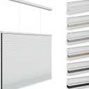 Changshade Blackout Cellular Shades Cordless, Top Down Bottom Up Blinds for Windows, 1.5" Single Cell Pleated Honeycomb Window Shades for Bedroom, Child Room,26.5" Width64" Height,White