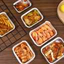 7"x5" Premium Aluminum Pans 50-Pack for Disposable Aluminum Foil Pans - Great for Baking, Cooking, Storage, and Freezing