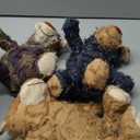 Dog Companion For Heavy Chewers-New Indestructible Robust Bear Dog Toy, Resistant Squeaky Dog ToysFor Heavy Chewers , Unbreakable Stuffed Plush Dog Toys For Aggressive Chewers (G-Navy+Oak+Purple)