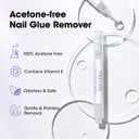 Gellen Nail Glue Remover, Nail Glue Remover for Press on Nails, 5 Pcs Non Acetone Gel Glue Off Remover, 10s Quick Remove for Nail Tips Fake Nails Solid Glue Gel