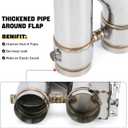 Universal 2.5 Inch Stainless Steel Exhaust Pipe 2PCS Kit