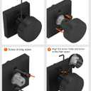 4 x Haidms Matte Black Door Knobs Passage, Heavy Duty Square Matte Black Hall and Closet Door Knobs for Hallway, Zinc Alloy Passage Door Knob Hallway (4 Pack)