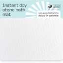 deepstone Stone Bath Mat Large Diatomite Bathroom & Shower Mat, Fast Drying & Ultra Absorbent, Non-Slip Diatomaceous Earth Bath Mat, Easy Clean Modern Design, 24 x 16 in (White)