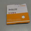 Bruiefpap 24.6FT Weather Stripping for Doors and Windows, Self-Adhesive Soundproofing Door Seal, Door Insulation for Sliding, Exterior, Frames and Front, 0.35'' Wide x 0.6'' Thick, White