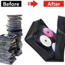 CD/DVD Case Wallet Storage Holder - 400 Capacity Disc Case Booklet Album Box (Black, Rose)