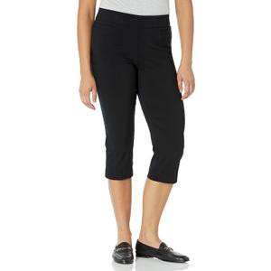 Briggs New York Women's Pull on Stretch Capri Pants High Waist Crop Straight Leg with Pockets 21 Inseam