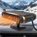 Car Heaters for Vehicle, Portable Car Heater 12v that Plugs into Cigarette Lighter, Defroster for Car Windshield, 2 in 1 Heating & Cooling Fast Heating Defrost Defogger with Rotation Stand Holder