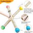 Large Bird Stand Perch Toy for Cage, Interactive Spinning Toys, Wooden Exercise Wheel Quaker Toy, Enrichment Bird Cage Accessories Perch Toys for Medium-Sized Birds Cockatiel Ring-Necked Caique (L)