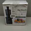 Juicer Machines - Wide Mouth Feed Chute with Self Feeding Hands-Free Design - Cold Press Juicer for Vegetables and Fruits - Juice Extractor Machine High Juice Yield - With Pusher (Medium, Premium Black)