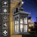 Darkaway Outdoor Light Fixtures Wall Mount, Outside Wall Lights Exterior Lighting Fixture with Water Ripple Glass Outdoor Wall Sconce for House Porch Hallway Garage Front Door