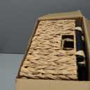 Storage Baskets 3 Pack Storage Baskets for Organizing Toys,Handwoven Storage Bins for Nursery,Natural Water Hyacinth Baskets for Organizing with Wooden Handles