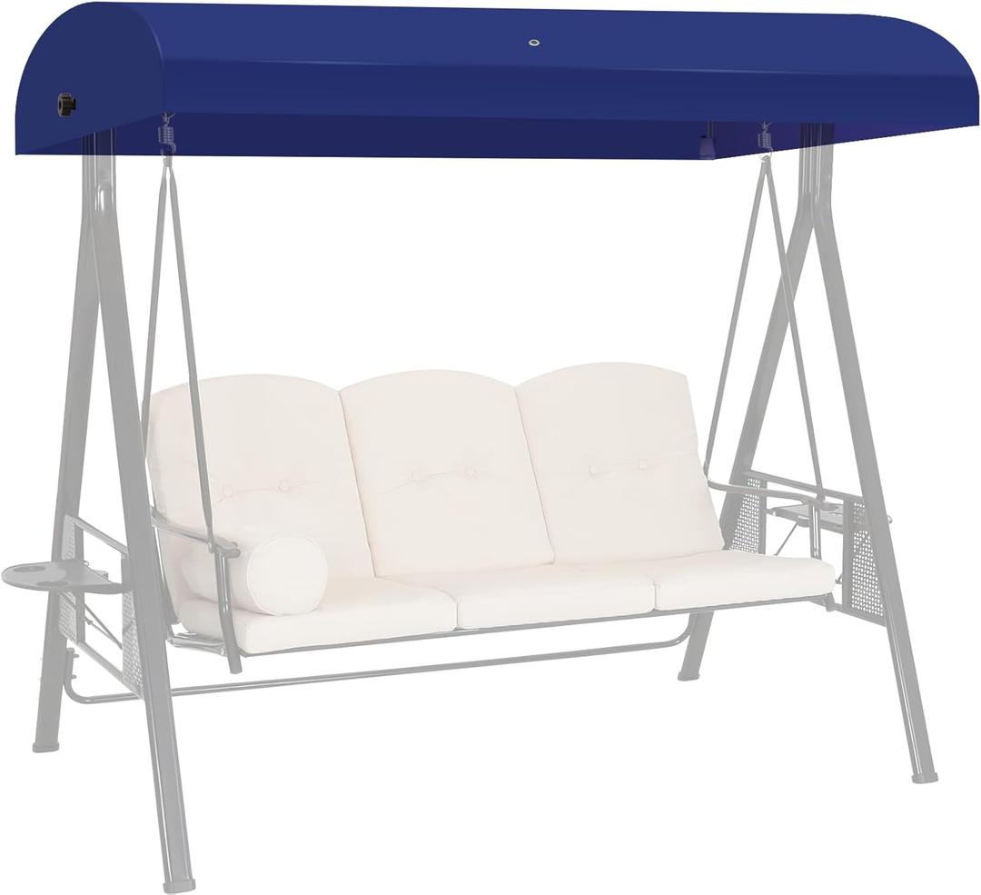Porch Swing Canopy Replacement Top, Swing Chair Canopy Replacement for GT Porch Swing Model GCS00229C (Blue)