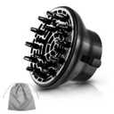 KAHEM Universal Hair Diffuser, Adjustable from 1.77 Inch to 2.76 Inch, Hair Dryer Diffuser Attachment for Frizz-free curly hair,Professional Blow Dryer Diffuser