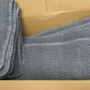 3 Pieces Cotton Quilt Set Queen Size Bedding Sets 90x98 with Pillow Shams Ultra Soft Lightweight Bedspread Waffle Weave Quilted Bed Coverlets for All Season, Grey Blue