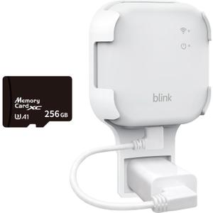 256GB MicroSD Card & Wall Mount for Blink Sync Module XR with Short Cable Declutter, Save Space, and Effortlessly Enhance Security(1 Pack)