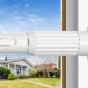 AIZESI 41-144 Inch Heavy Duty White Tension Curtain Rod - No Drilling, Adjustable, Rust-Resistant for Outdoor, Living Room, Window, Bathroom