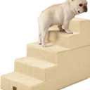 EHEYCIGA Dog Stairs for High Bed 22.5" H, 5-Step Dog Steps for Bed, Pet Steps for Small Dogs and Cats, Non-Slip Balanced Pet Ramp Indoor, Graige