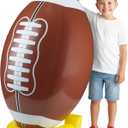 36" Jumbo Football Party Decorations With Tee - Big Giant Size Blow Up Football Toy For Outdoor Games, Party Supplies, Birthday Decorations, Gameday Tailgate Fun Activities For Kids And Adults