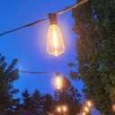 ST38 LED Solar Replacement Bulbs,1W Equal to 5W,DC 3V Plastic E12 Screw Base Shatterproof & Waterproof Globe Bulbs Light for Outdoor String Lights,Patio Cafe Bistro Decor, 2700K Warm White, 25 Pack