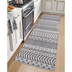 LUMI Anti Fatigue Kitchen Cushioned Mat for Floor, Padded Waterproof Runner for Standing, Stain Resistant Comfort Rugs for Home, Sink, Laundry, 24x59 (Marble Gray)