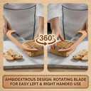 2 x 360 Rotatable Blade Wooden Bread Knife, Left-Hand Friendly, Bread Slicer, Bread Bow Saw