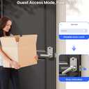 Veise Fingerprint Lock with Handle - APP Control, Smart Keypad Door Lock, Keyless Entry for Front Door, Electronic Digital Knob, Remote Grant, Satin Nickel, VE019