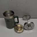 STANLEY Classic Stay-Hot French Press Coffee Maker 48 oz | 5 Minute Brew, 4 Hours Hot | Mesh Filter for Coffee Grounds | Insulated Stainless Steel French Press | BPA-Free | Hammertone Green