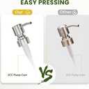 AmazerBath Soap Dispenser, 2 Pack Glass Soap Dispenser with Pump Stainless Steel, 17 Oz Hand Soap Bottles Bathroom Kitchen, Clear
