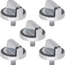 W10284885 Control Knob Compatible with Whirlpool G7CG3665XS00 G7CG3064XB00 G7CG3064XS00 G7CG3665XB00 Replaces 1874811 AP6018699 PS11752001 EAP11752001 PD00005137 (5)