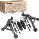 A-Premium Set of 12, Front Lower Control Arm, Sway Bar Link, Upper Ball Joint, Inner Outer Tie Rod End, Compatible with Chrysler Sebring 2001-2006, Dodge Stratus 2001-2006