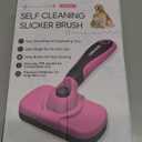Swihauk Self Cleaning Slicker Brush for Dogs & Cats - Skin Friendly Grooming, Deshedding, Hair Removal for Puppies & Long/Short Haired Pets, Pet Supplies Accessory, Pink