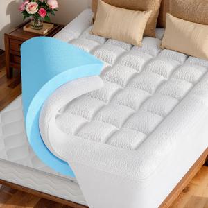 Twin Mattress Topper, Firm Memory Foam Mattress Topper, Cooling High Density Pad for Back Pain, Bed Topper with Removable Soft Cover