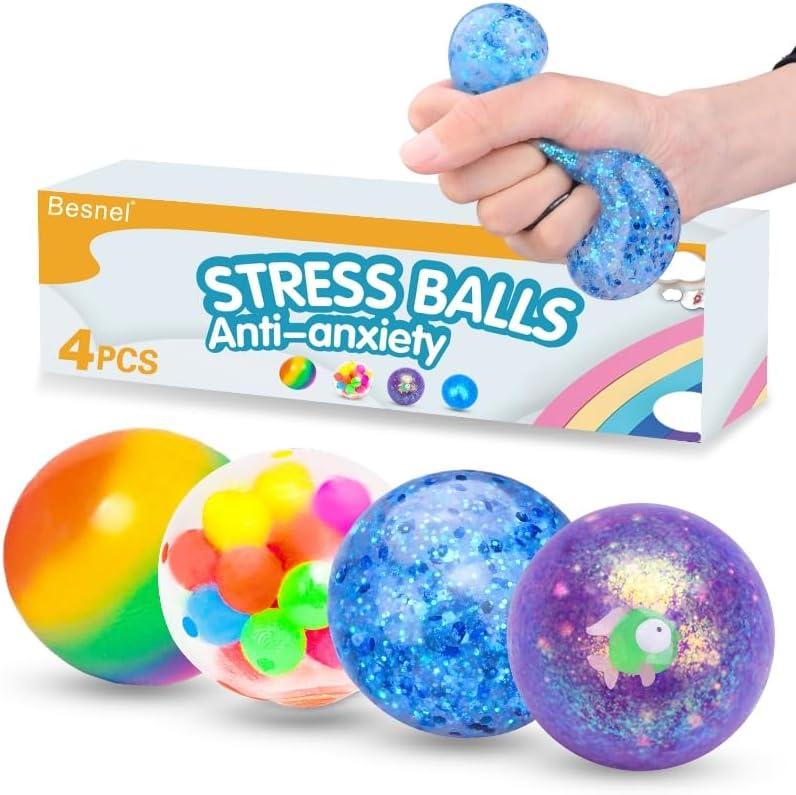 Stress Balls Set, Squishy Stress Ball, 3 Pack Squeeze Ball for Adults, Squeeze Ball for Adults Stress Relieve, Stress Relieve, Increase Entertainment