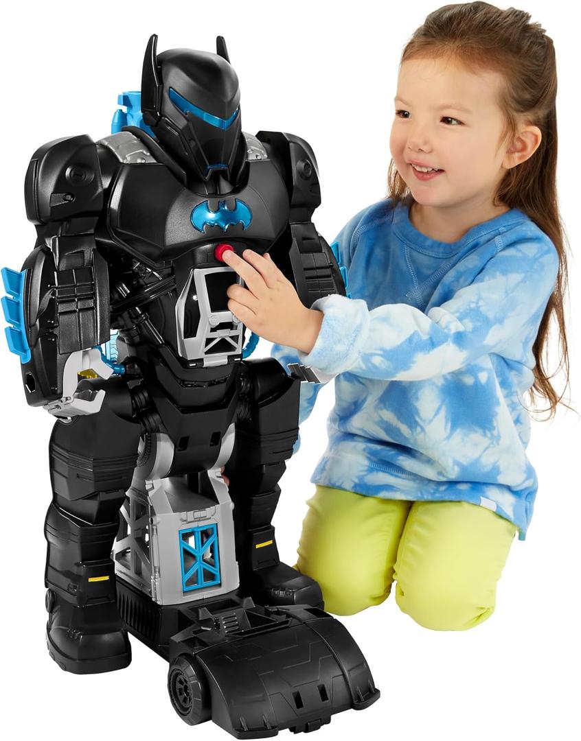Fisher-Price Imaginext DC Super Friends Batman Toy Bat-Tech Batbot Playset 2-Ft-Tall Robot with Lights & Sounds for Pretend Play Kids Ages 3+ Years, 24 Inches Tall