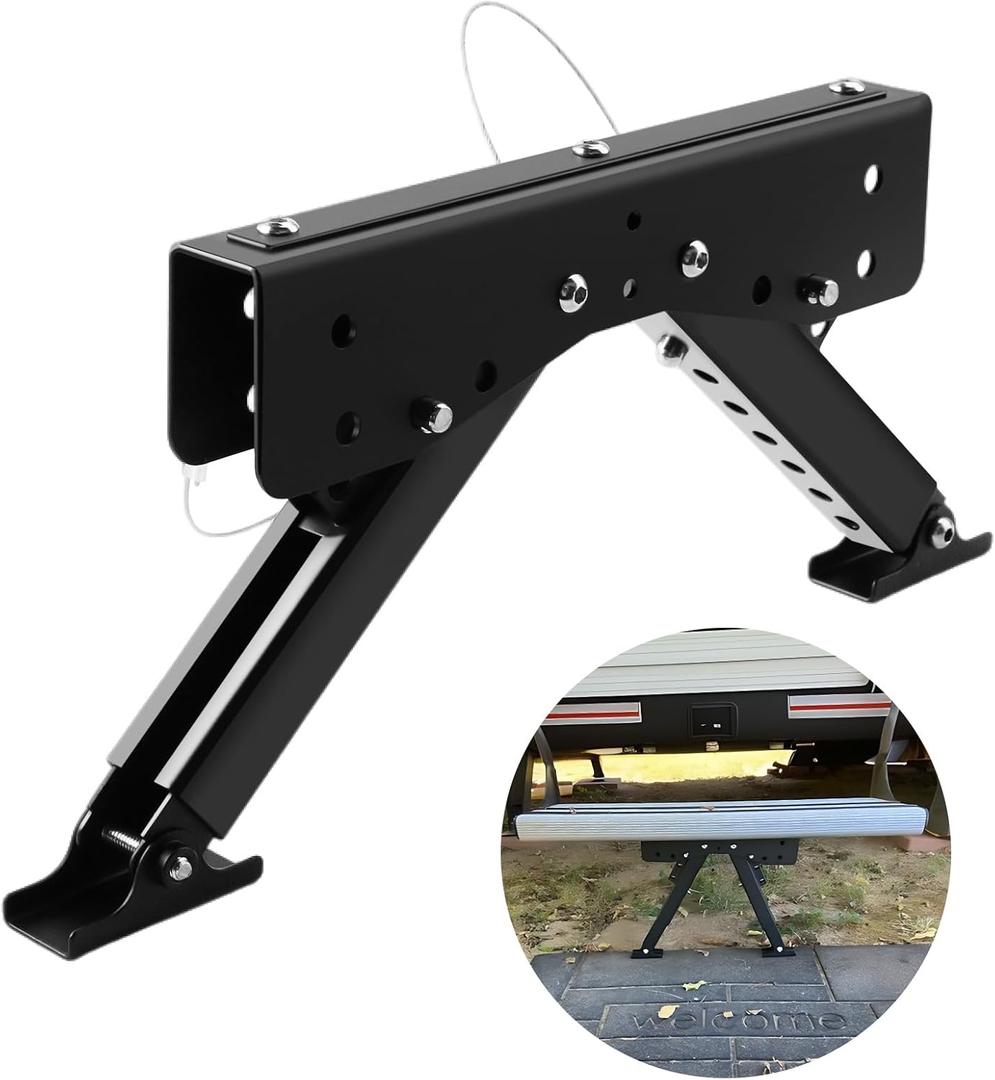 RV Step Stabilizer for Camper Steps RV Step Support stabilizer Stair stabilizer Accessories for Travel Trailers, Height Ranges from 2.8" to 11.4", 2 GEN