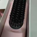 Go Brush Pro for Short Hair Hair Straightener Brush Cordless & Portable with 300M Negative Ions, 4 Temps Fast Heating, Game Day Ready Styling Tool for Watch Parties, Travel & Daily Use Pink
