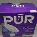 PUR 11-Cup Water Pitcher, 1 Genuine PUR Filter, Cleaner, Great-tasting Water, Dishwasher Safe, Powerful Filtration, Filter Change Light Indicator, LockFit Cap Design - White