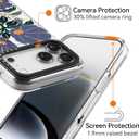 Rosarnnah for iPhone 17 Pro Max Case Cute - Compatible with Magsafe - Durable Shockproof 6.6 ft Drop Impact Phone Case - Funny Passiflora Caerulea Design (6.9") Clear