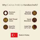 Cotton Handkerchiefs for Men Thick Soft Turkish White Cotton, 12 Pack