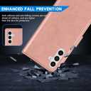 ZZXX for Samsung Galaxy A35 Wallet Case with [RFID Blocking] Card Slot Kickstand Magnetic Closure Leather Flip Fold Protective Phone Case for Samsung Galaxy A35 Case Wallet(Rose Gold-6.6 inch)