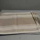 Placemats Set of 4 for Dining Table Dcor, Woven Cloth Place Mats for Farmhouse Kitchen Tabletop, Handcrafted Machine Washable Cotton Table mats 13 x 19 Inch, Light Linen