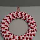 Valentine's Day Pom-Poms Wreath (12 inch in Diameter) Valentine Home Decor